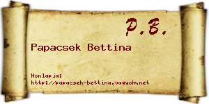 Papacsek Bettina névjegykártya