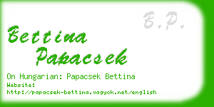 bettina papacsek business card